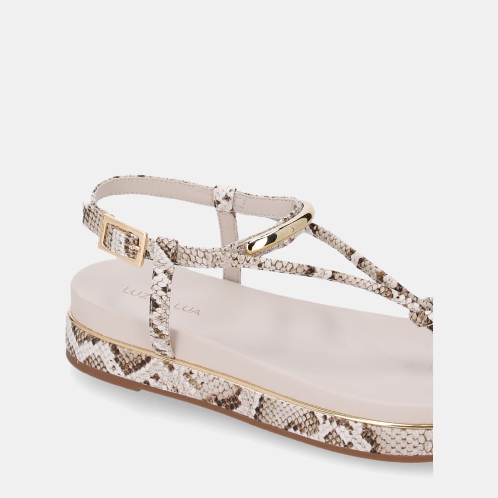 Sandália Flatform Snake Panna - 58890400 Panna 5