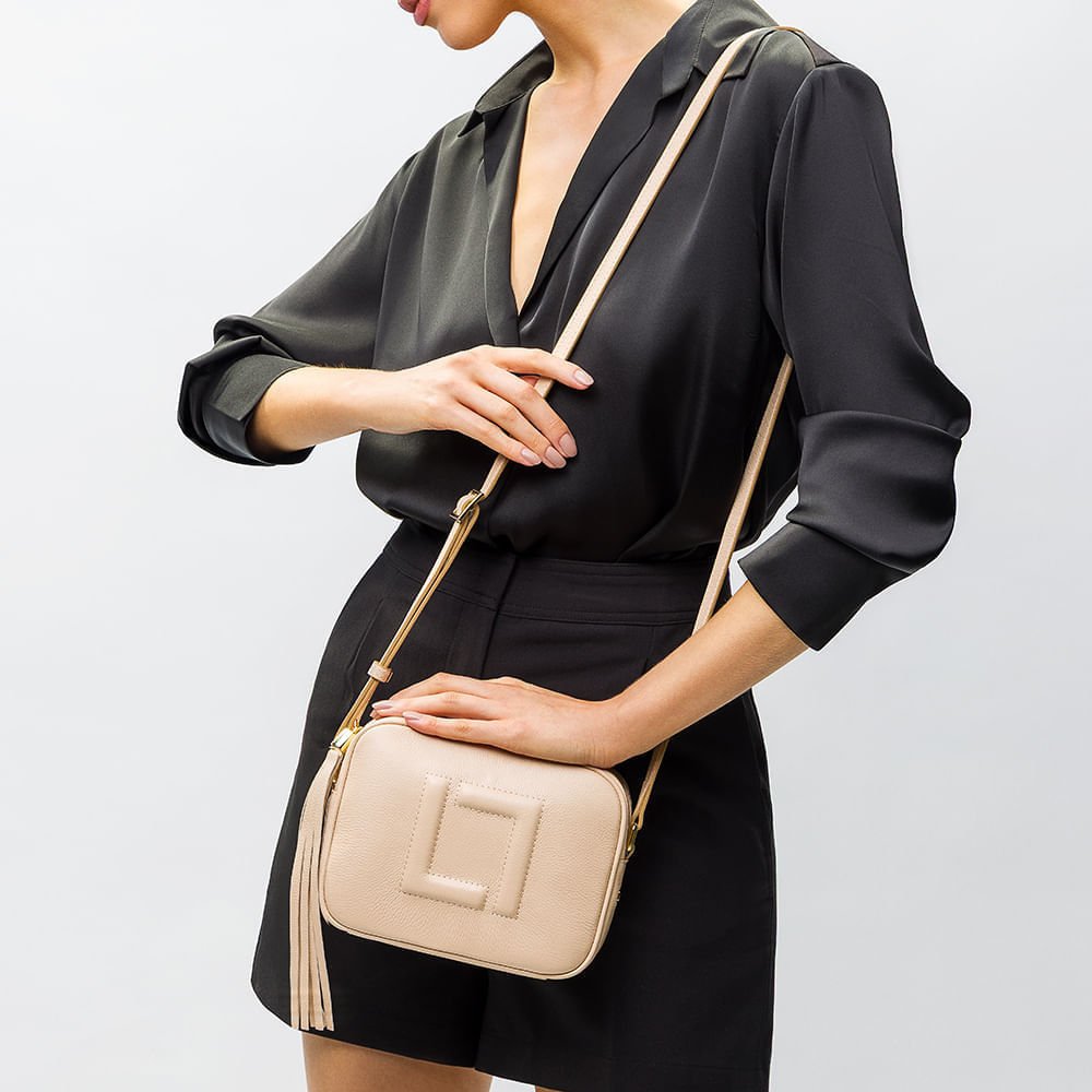 Bolsa Ellie Tiracolo Pequena New Ridge Bege - 10004962 Bege 2