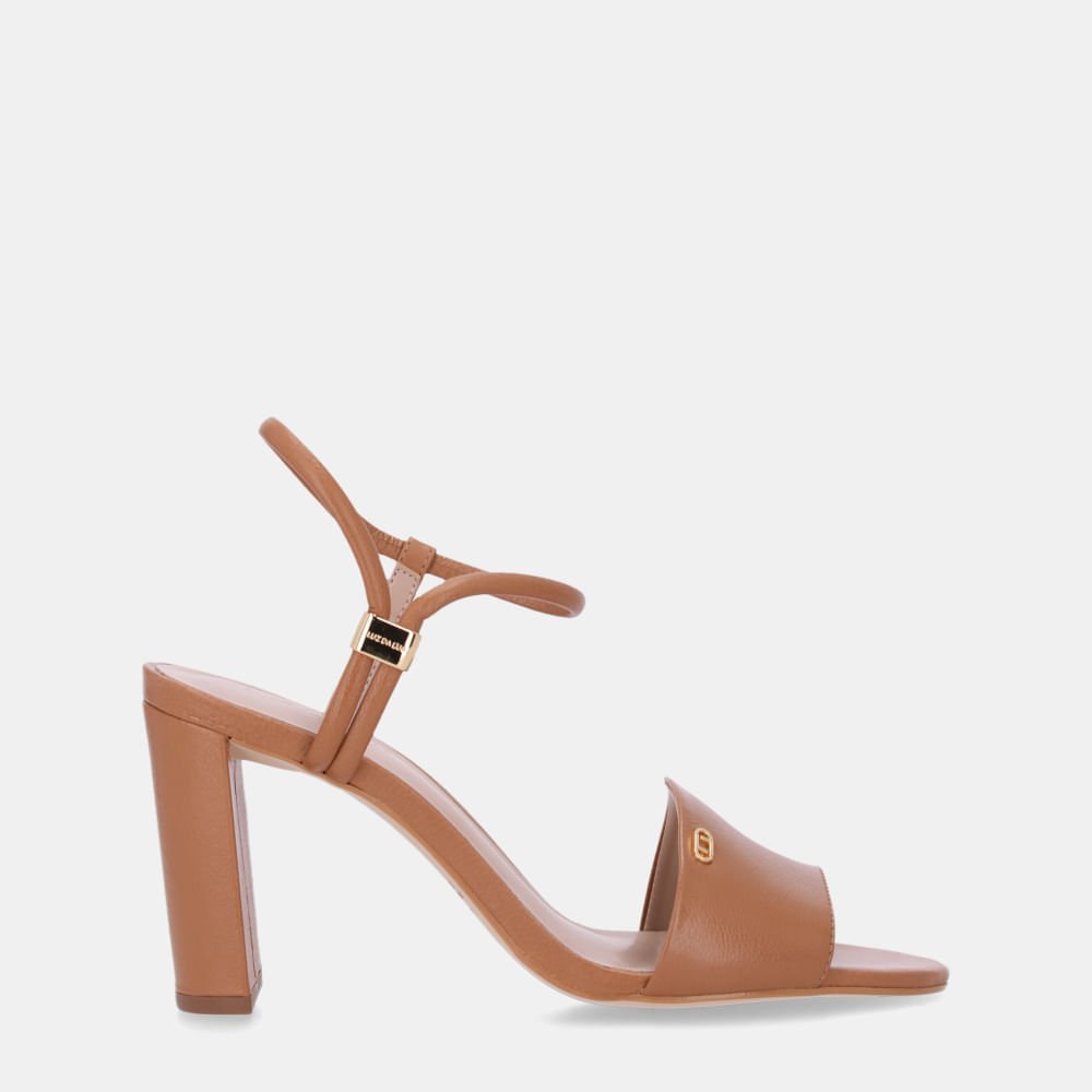 Sandália Salto Saara Amêndoa - 80380034