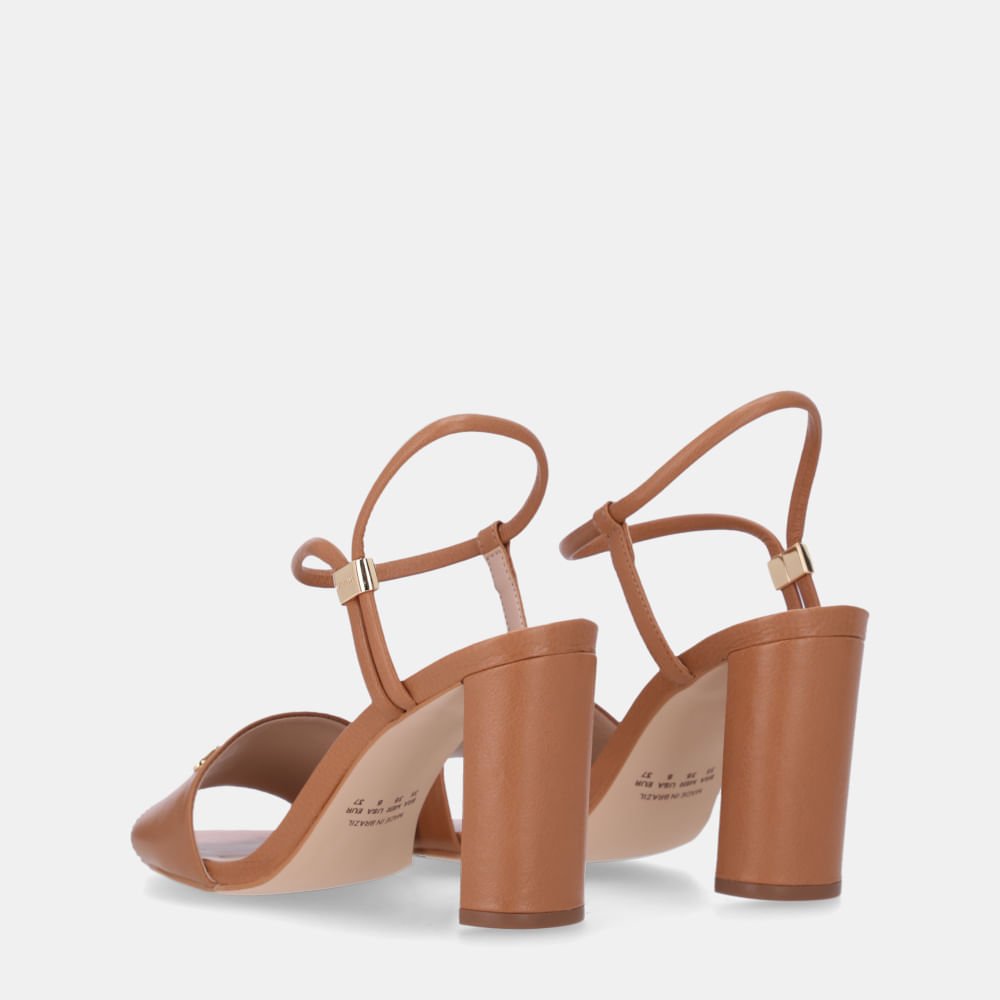 Sandália Salto Saara Amêndoa - 80380034 Amêndoa 3