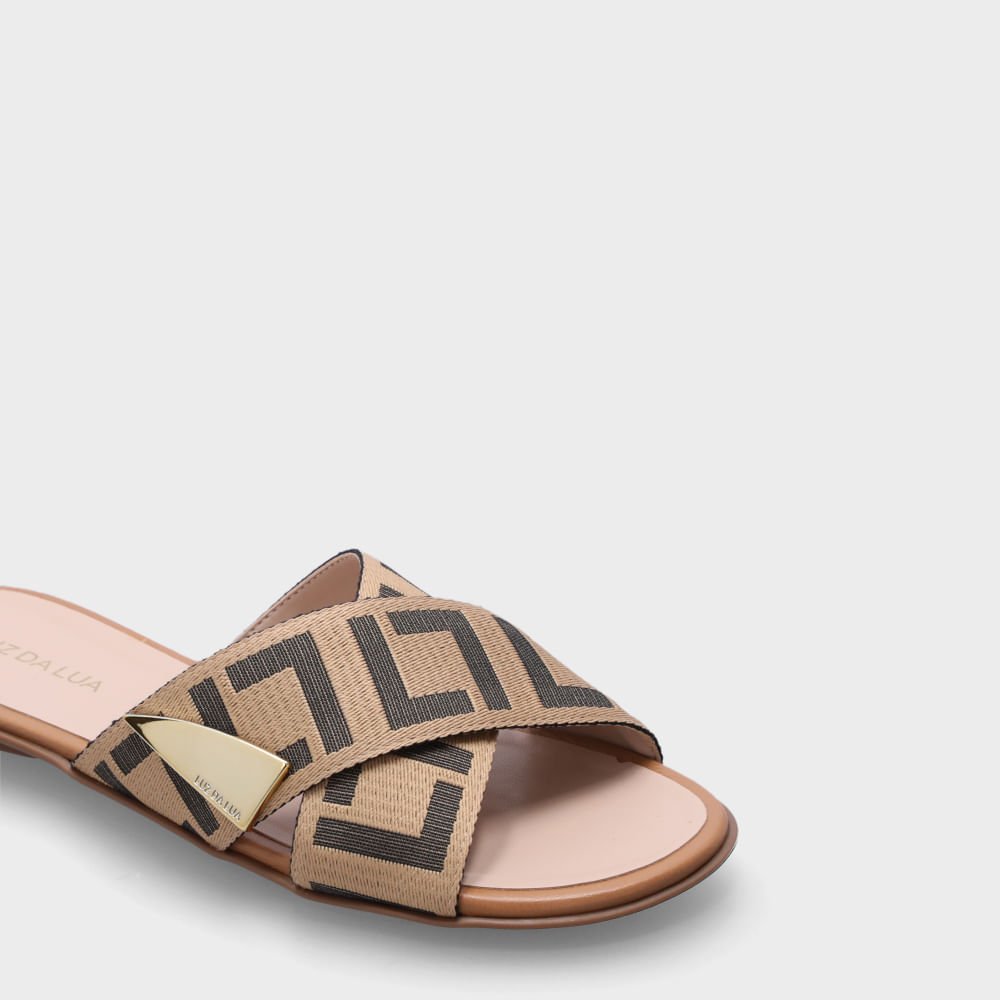 Chinelo Gorgorão Preto/amêndoa - 52211110 Amêndoa 4