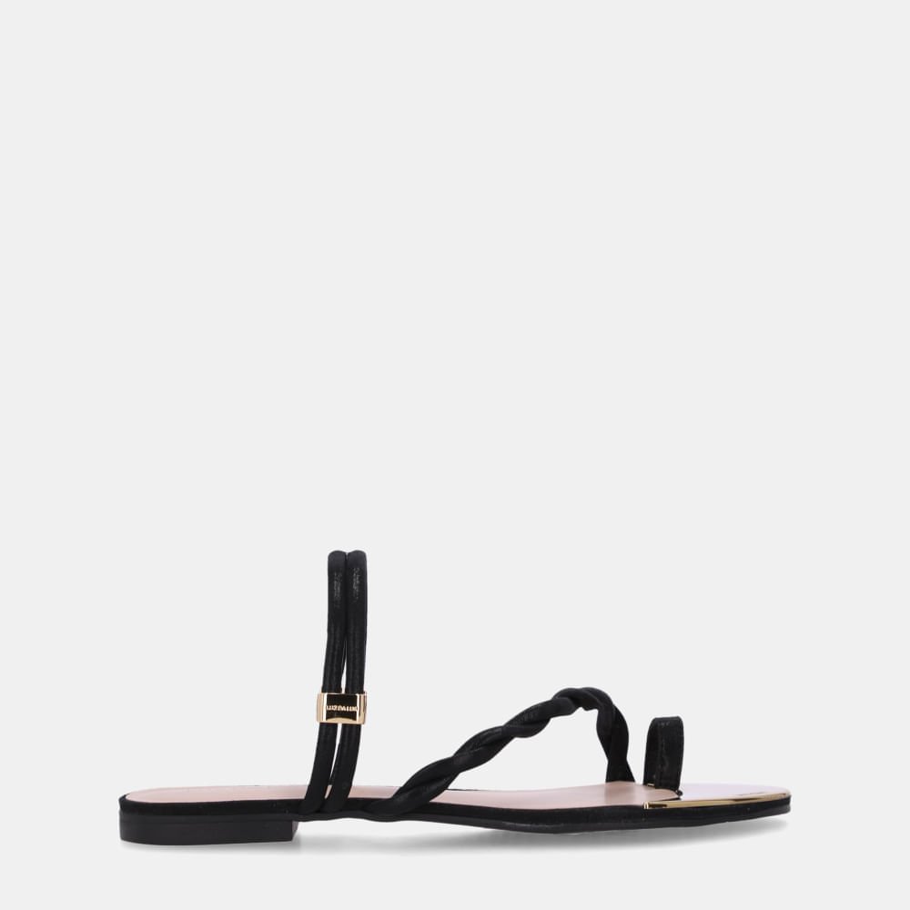 Chinelo Couro Puntini Preto - 53129400
