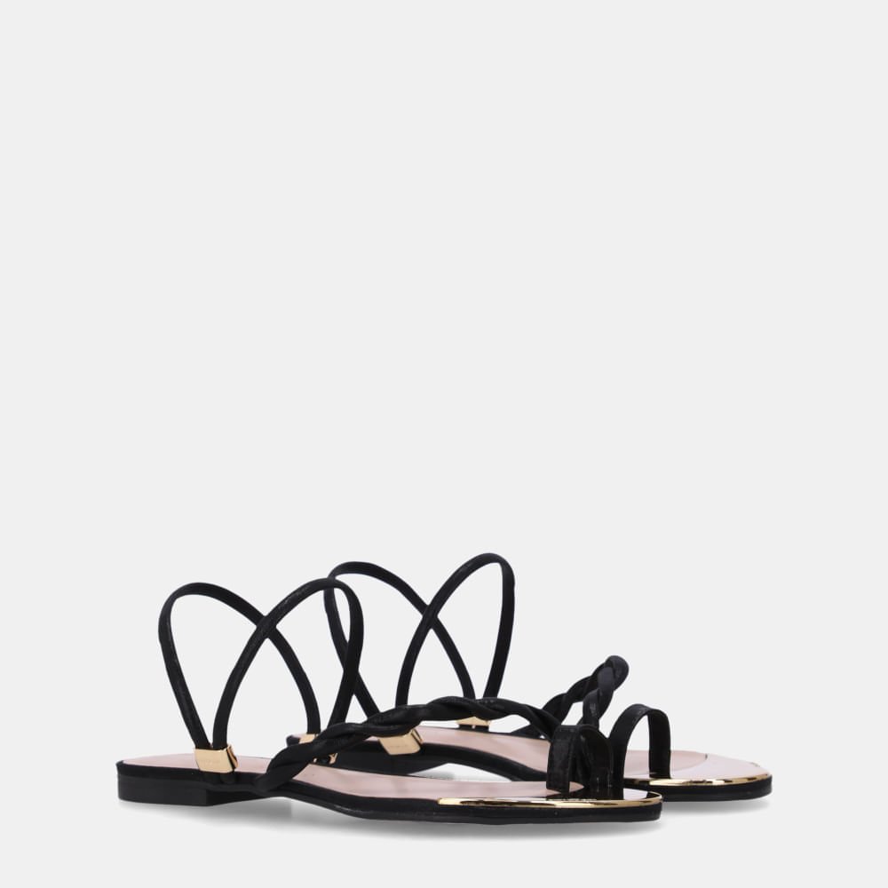 Chinelo Couro Puntini Preto - 53129400 Preto 2