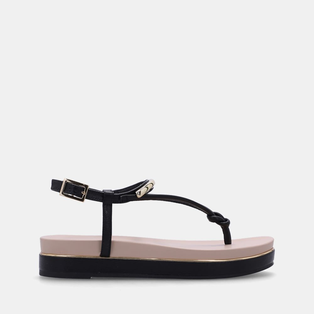 Sandália Flatform Saara Preto - 58890400