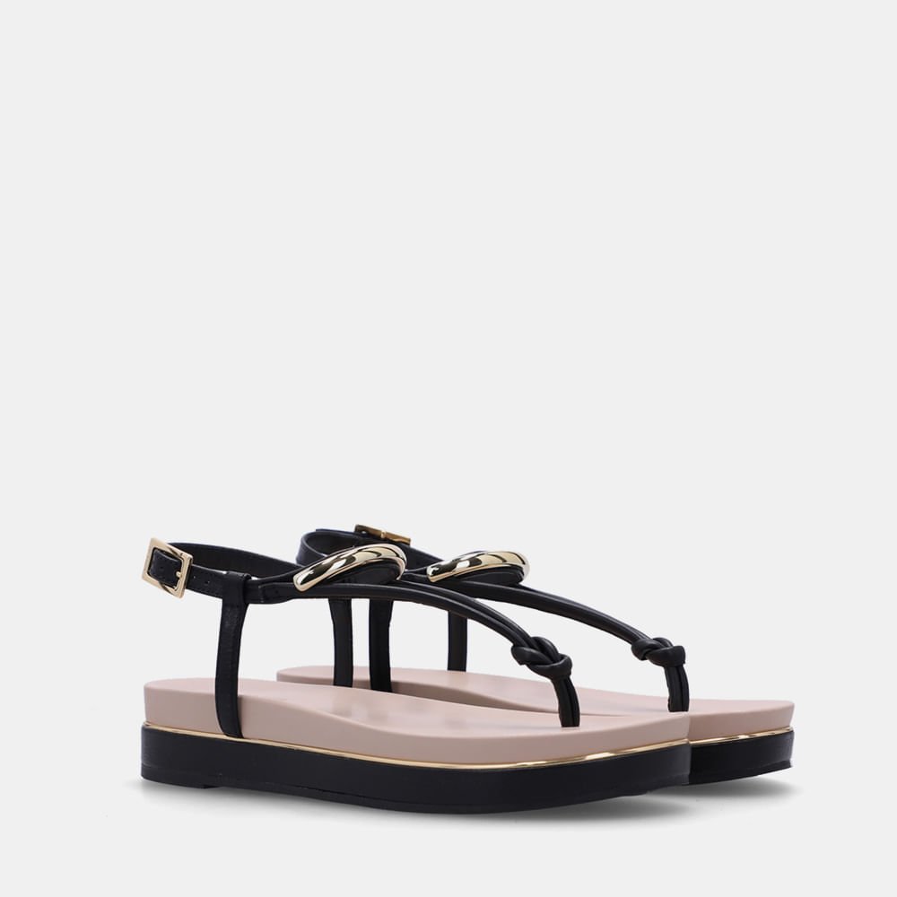 Sandália Flatform Saara Preto - 58890400 Preto 2