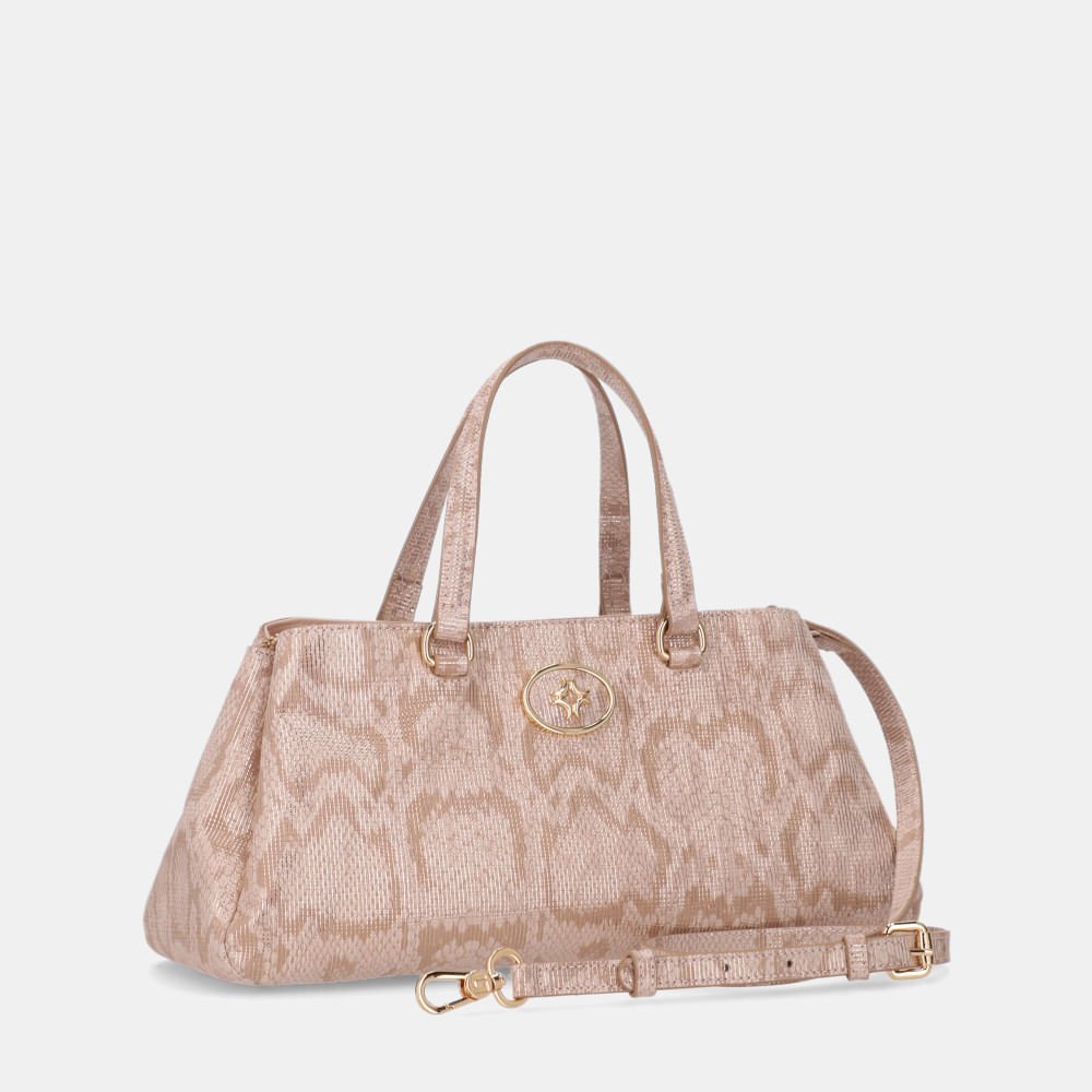 Bolsa Tote Média Snake Ouro - 2000786 Ouro/Bege 4