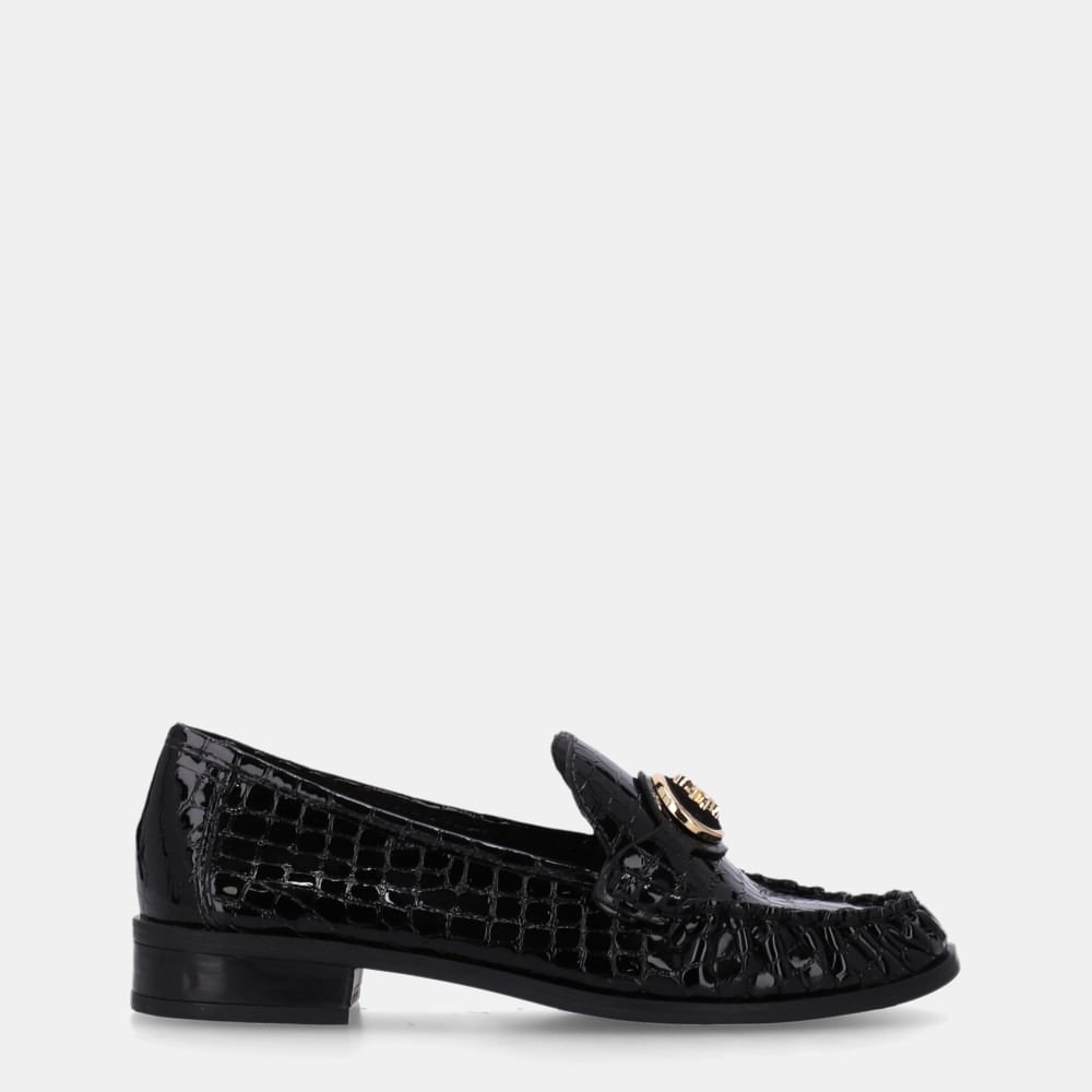 Mocassim Alligator Preto Com Alligator Preto - 60560022