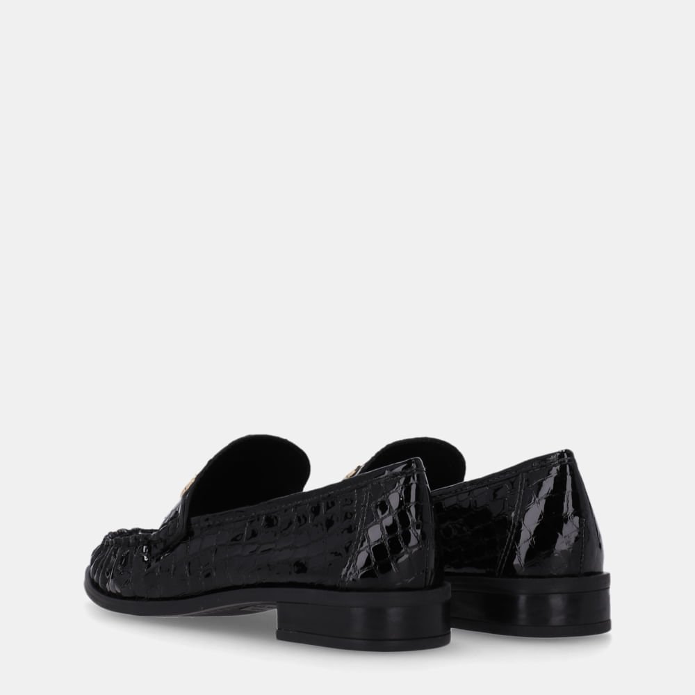 Mocassim Alligator Preto Com Alligator Preto - 60560022 Preto 4