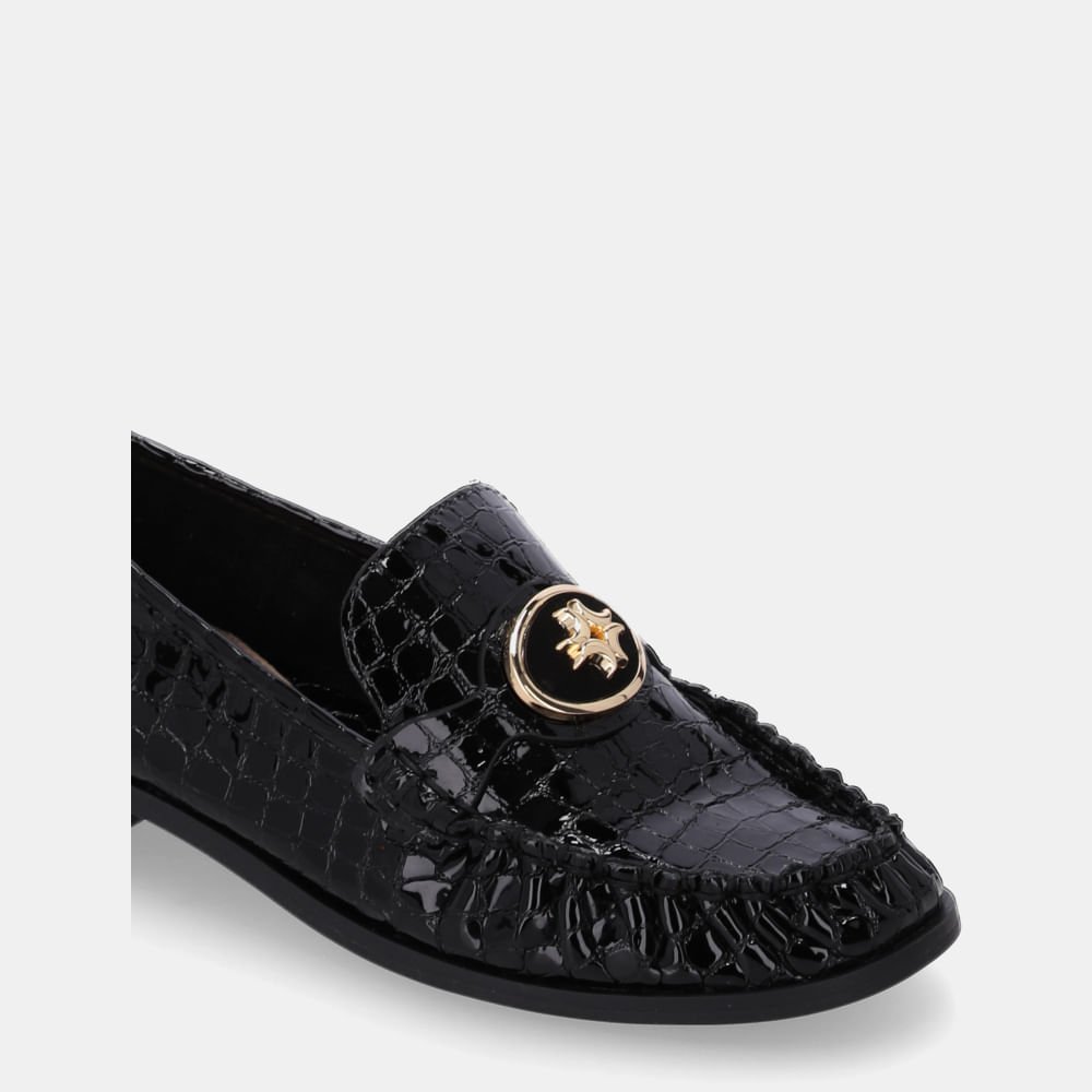 Mocassim Alligator Preto Com Alligator Preto - 60560022 Preto 5