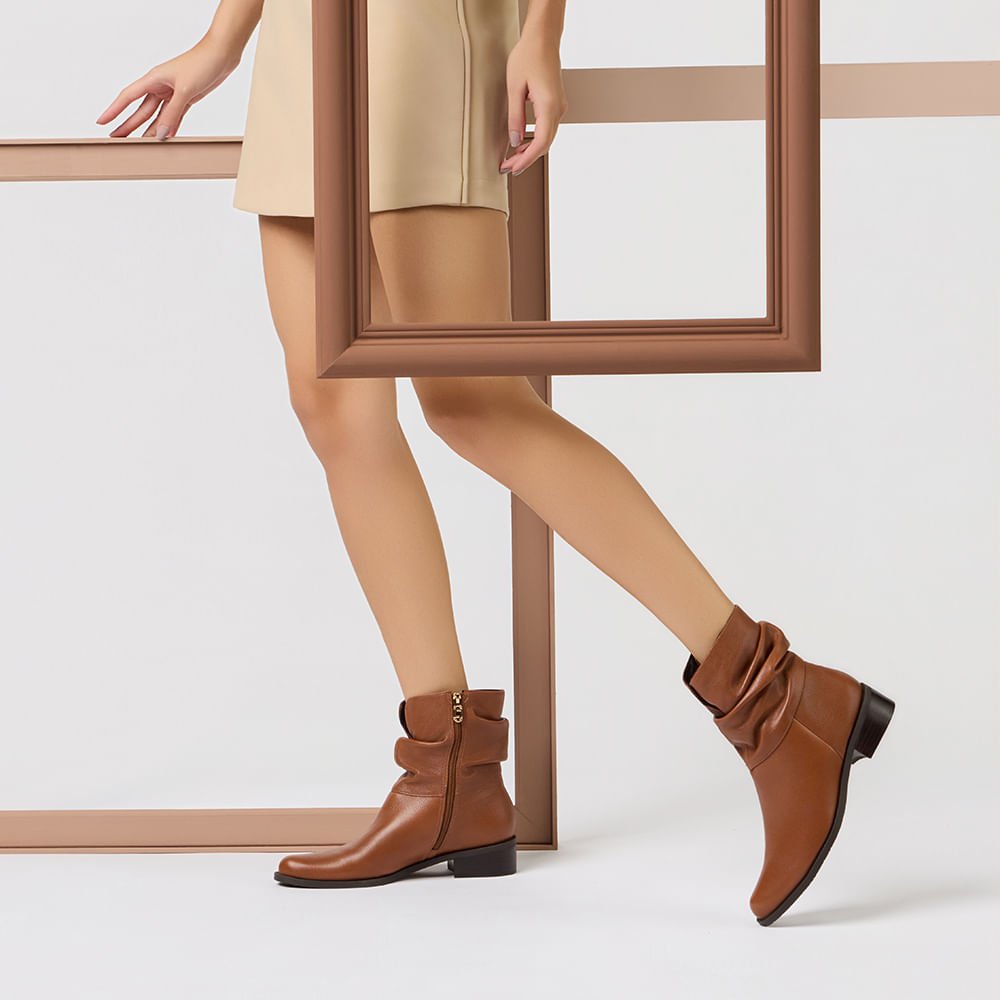 Bota Cano Curto Montenapoleone Âmbar - 52460013 Âmbar 2