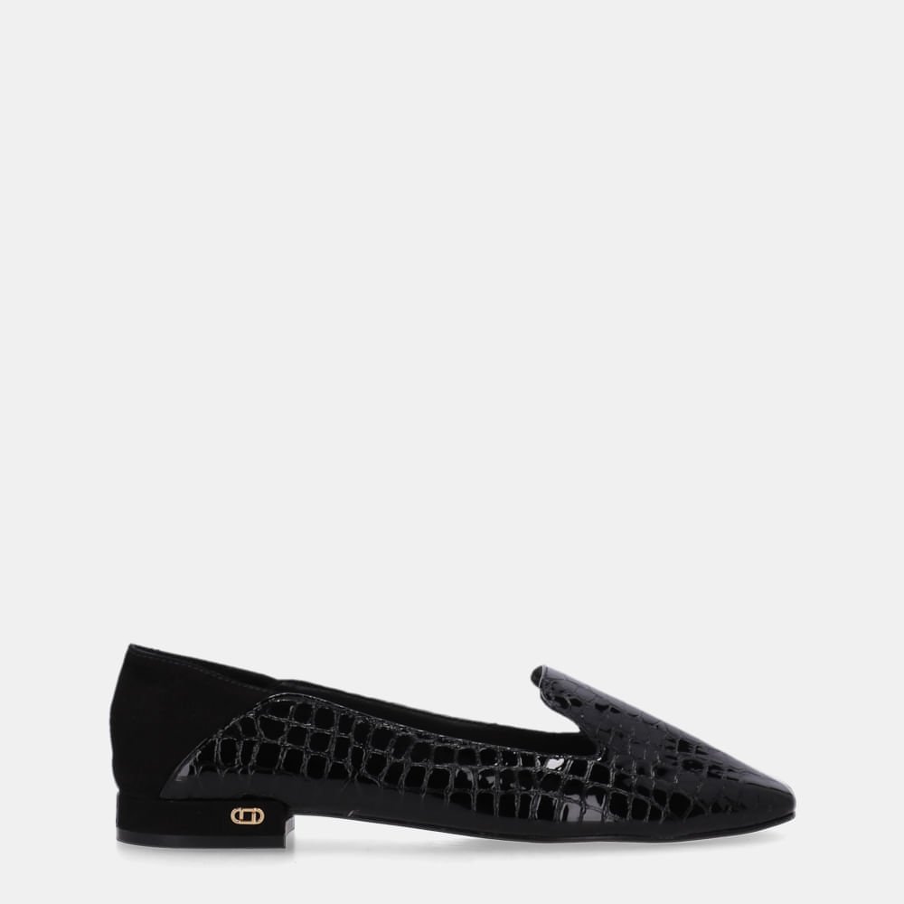 Loafer Alligator Preto E Cervo Preto - 80950010