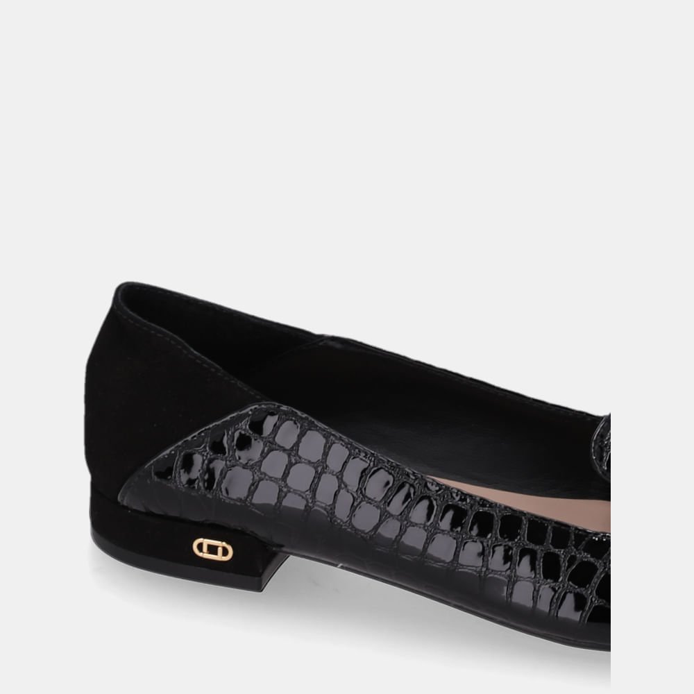 Loafer Alligator Preto E Cervo Preto - 80950010 Preto 5