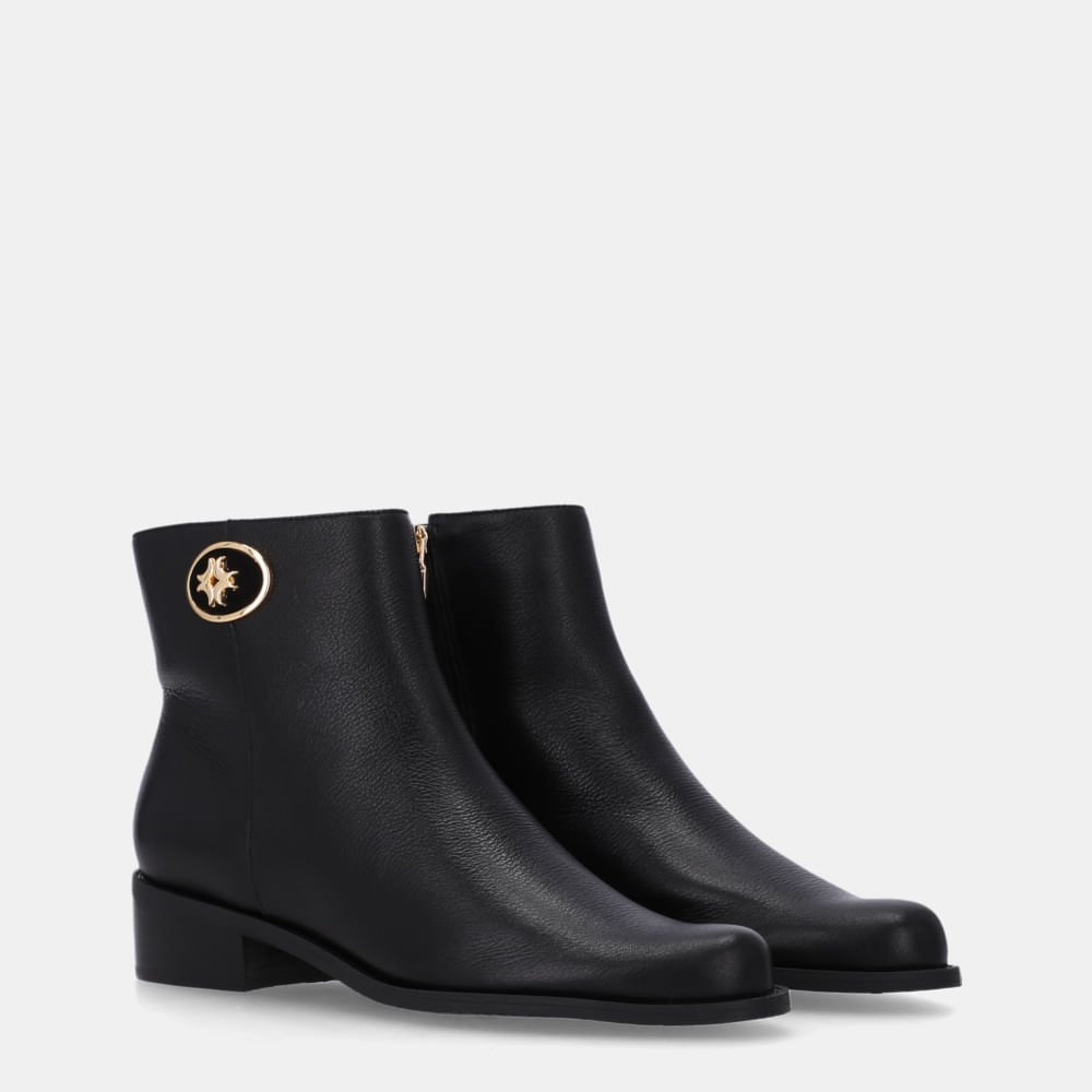 Bota Cano Curto Saara Preto E Cervo Preto - 52460035 Preto 2