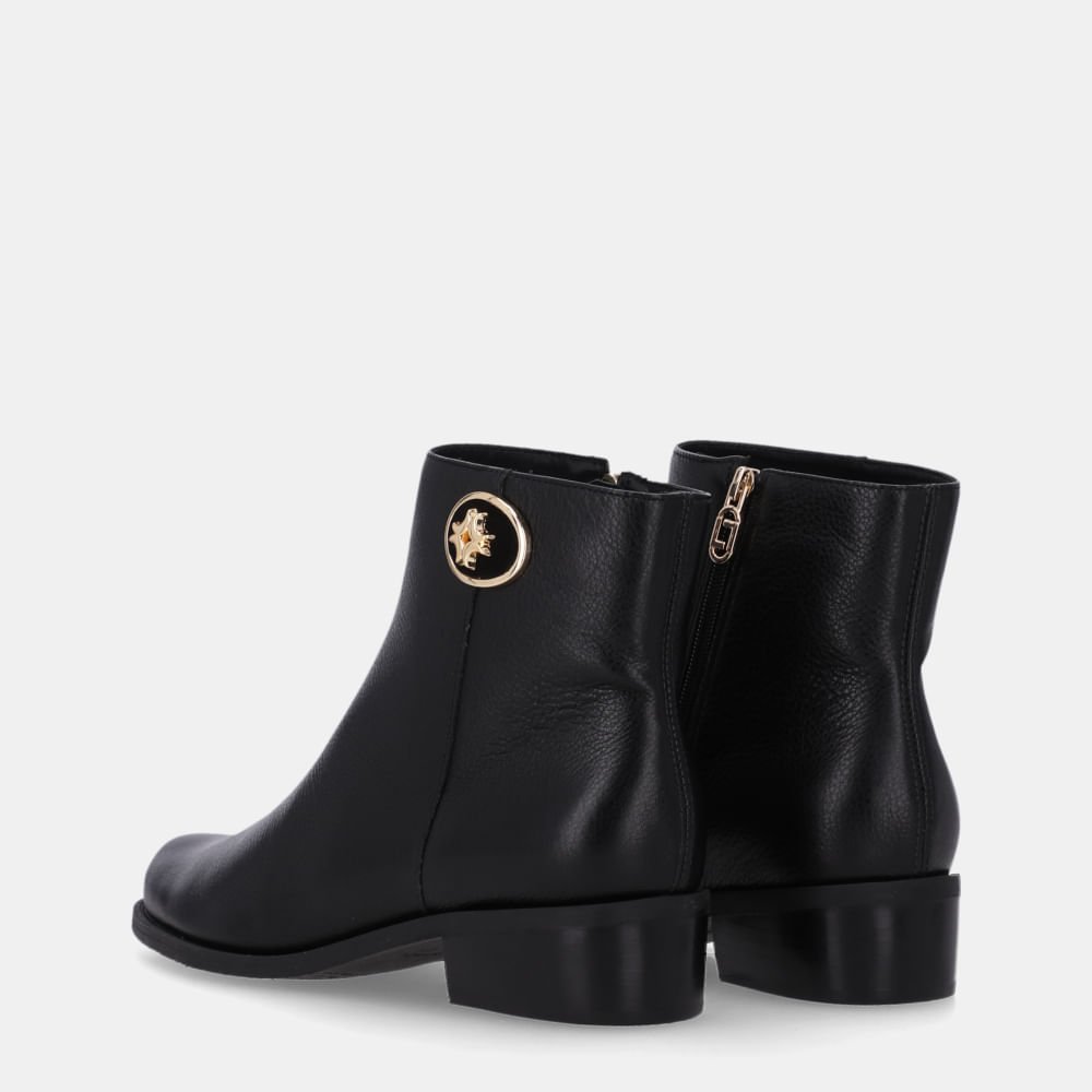 Bota Cano Curto Saara Preto E Cervo Preto - 52460035 Preto 3