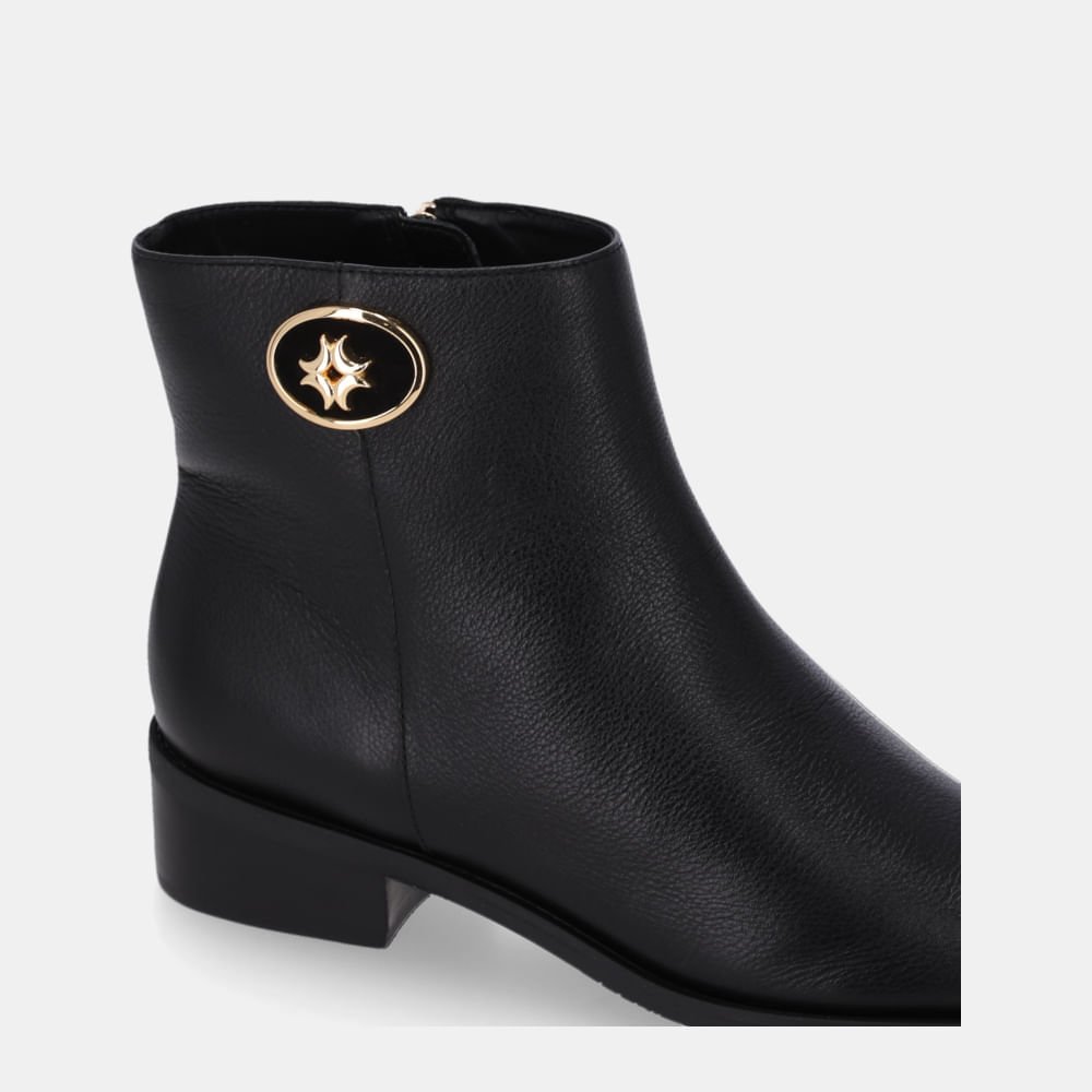 Bota Cano Curto Saara Preto E Cervo Preto - 52460035 Preto 4