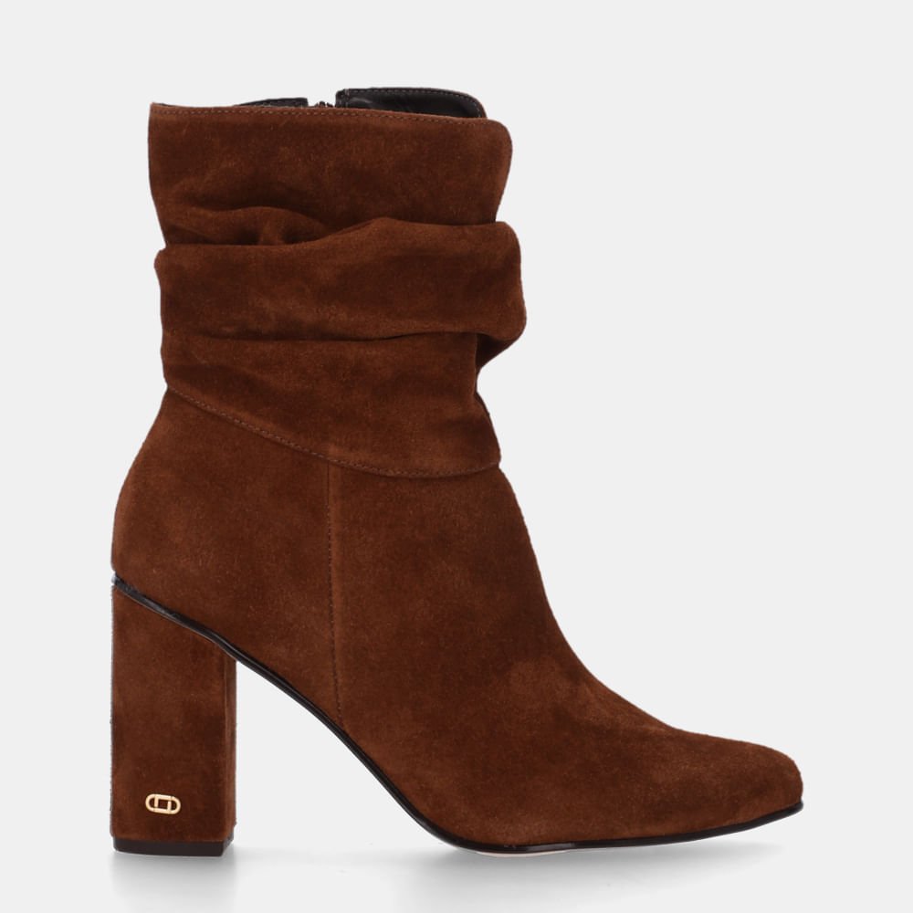 Bota Cano Médio Camurça Trufa - 56510008