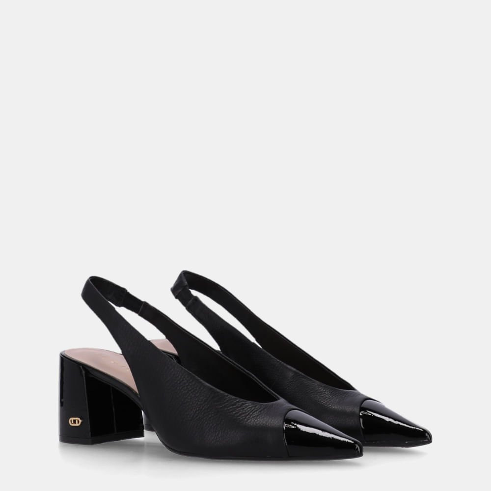 Slingback Verona Preto Com Saara Preto - 60330026 Preto 2