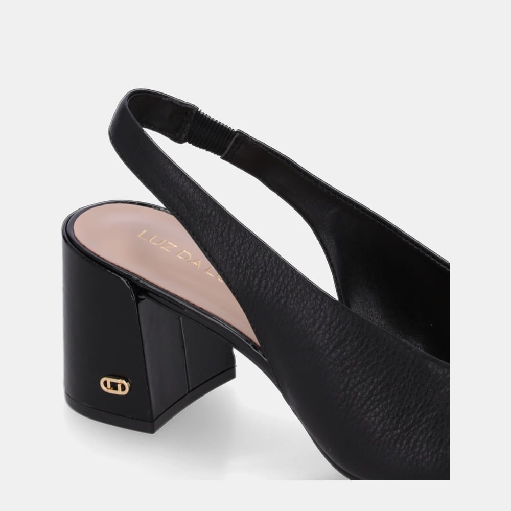 Slingback Verona Preto Com Saara Preto - 60330026 Preto 4