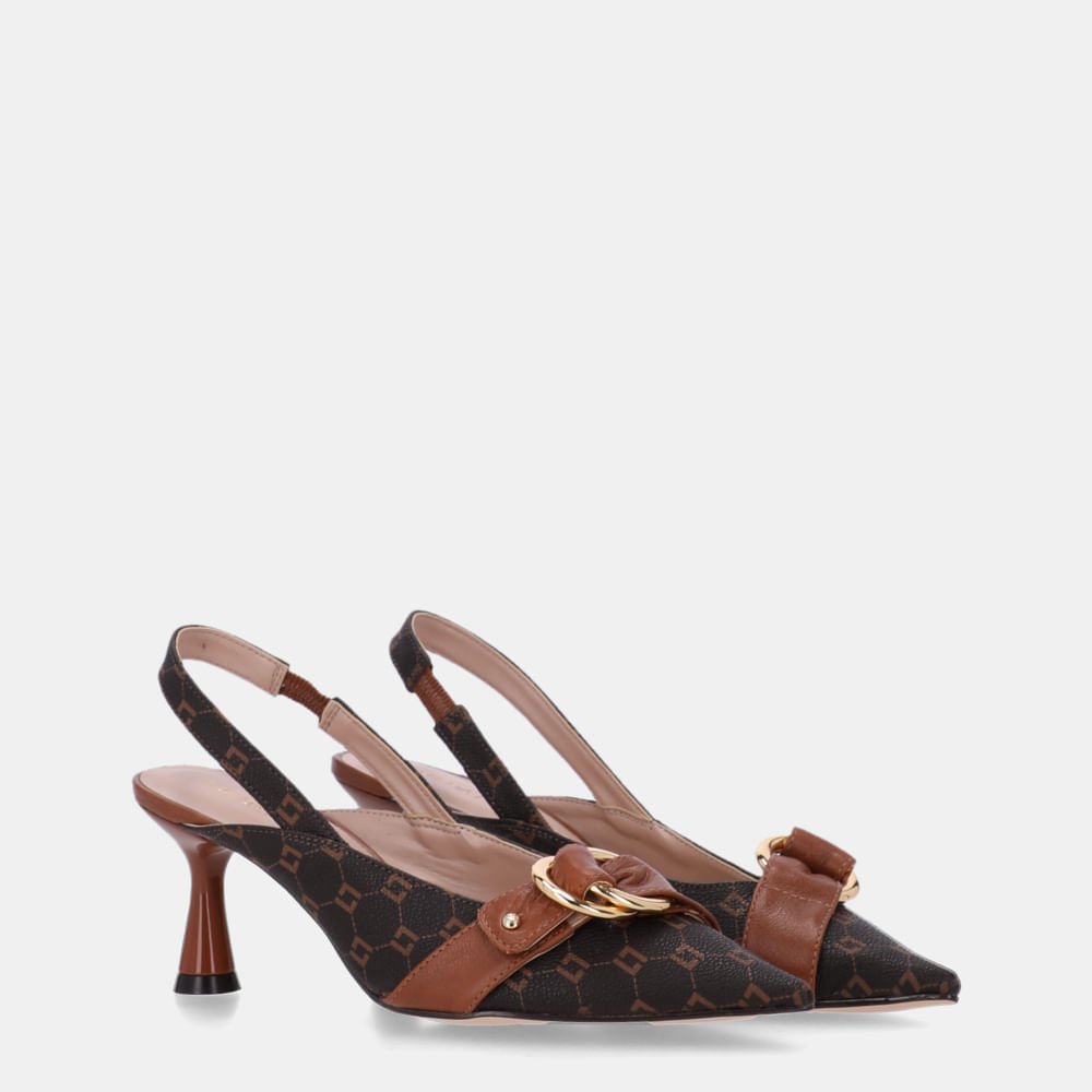 Slingback Monograma Mocca E Montenapoleone Âmbar - 60750010