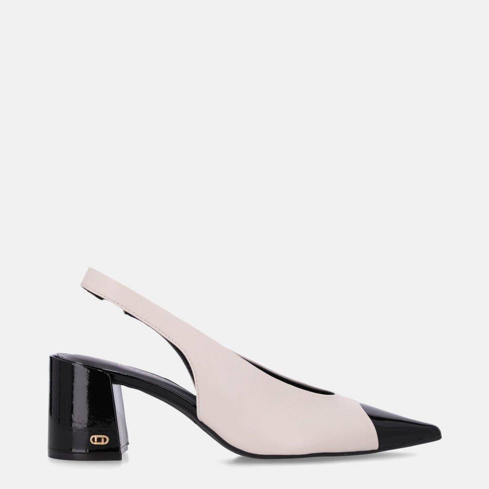 Slingback Verona Preto Com Saara Panna - 60330026