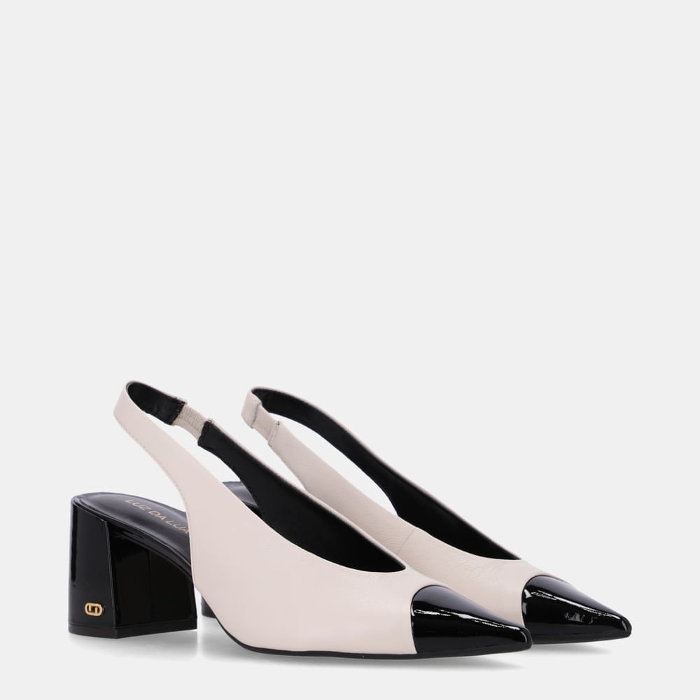 Slingback Verona Preto Com Saara Panna - 60330026 Panna 3