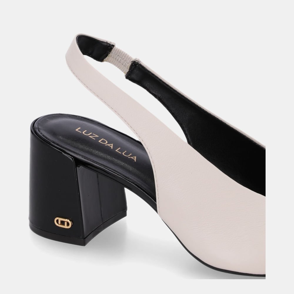 Slingback Verona Preto Com Saara Panna - 60330026 Panna 5