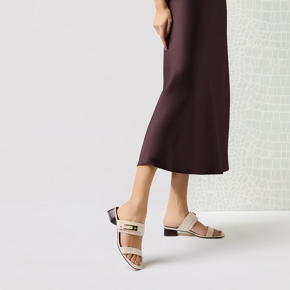 Tamanco Croco Panna - 60670006 Panna 2