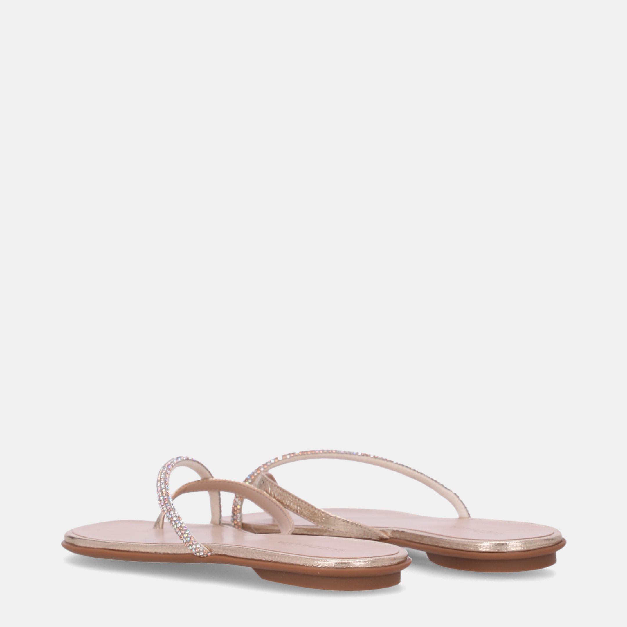 Chinelo Couro Vênus Ouro Com Tira Strass Multi - 52210068 Ouro 4