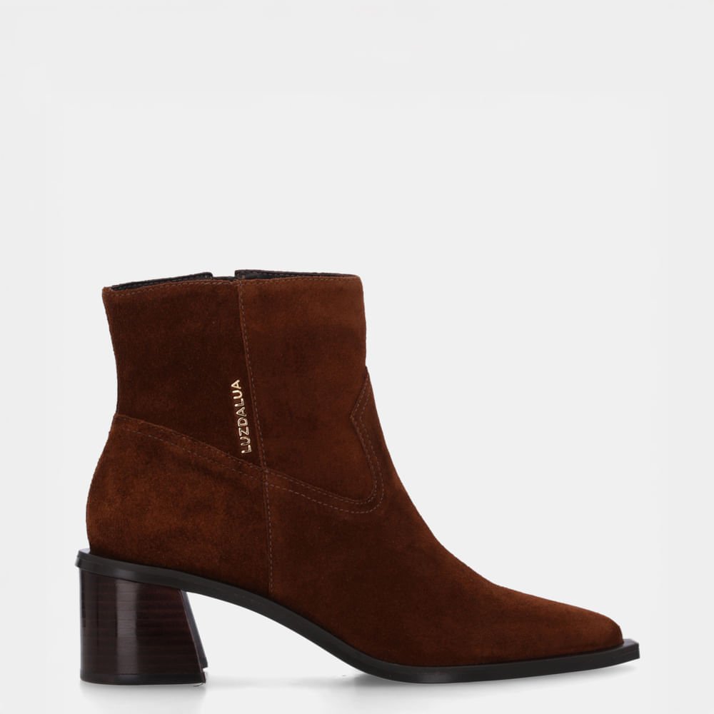 Bota Cano Curto Camurça Trufa - 80750001