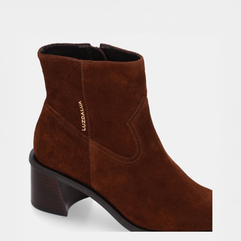 Bota Cano Curto Camurça Trufa - 80750001 Trufa 4