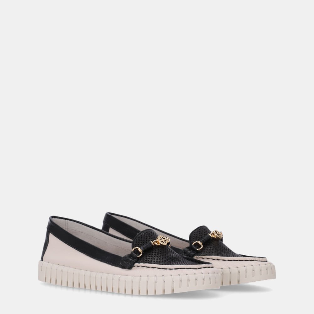Mocassim New Ridge Panna Com New Ridge Preto - 60130030 Panna/Preto 2