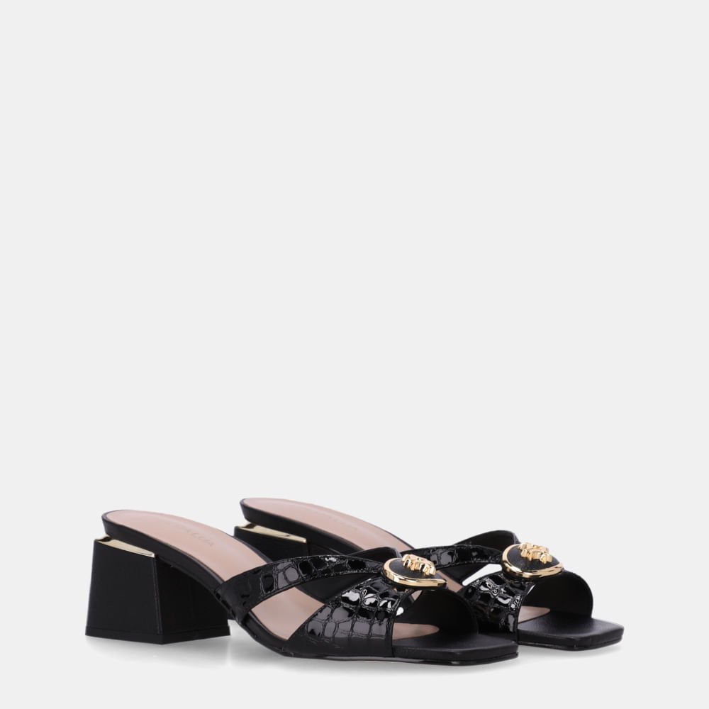 Tamanco Alligator Preto - 80410034 Preto 2