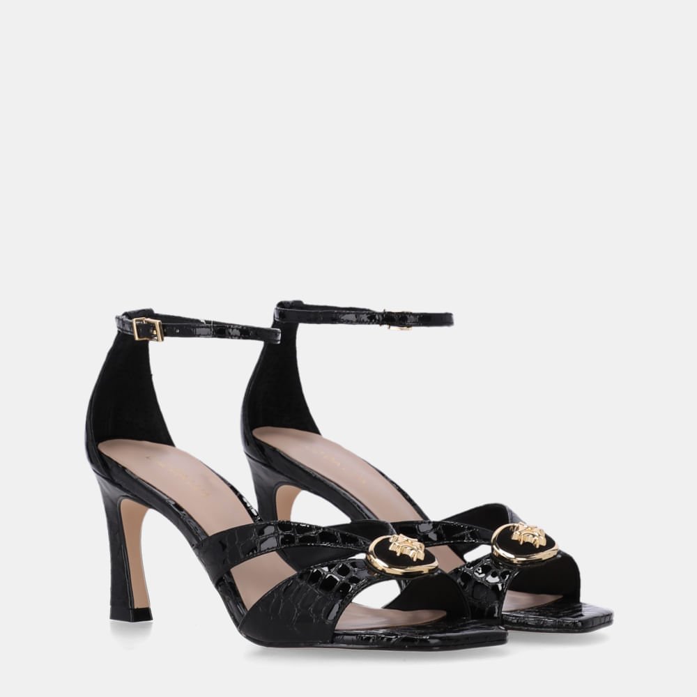 Sandália Salto Alligator Preto - 80110038 Preto 3