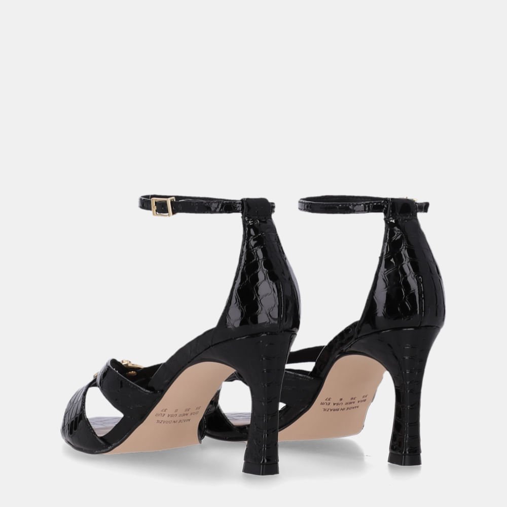 Sandália Salto Alligator Preto - 80110038 Preto 4