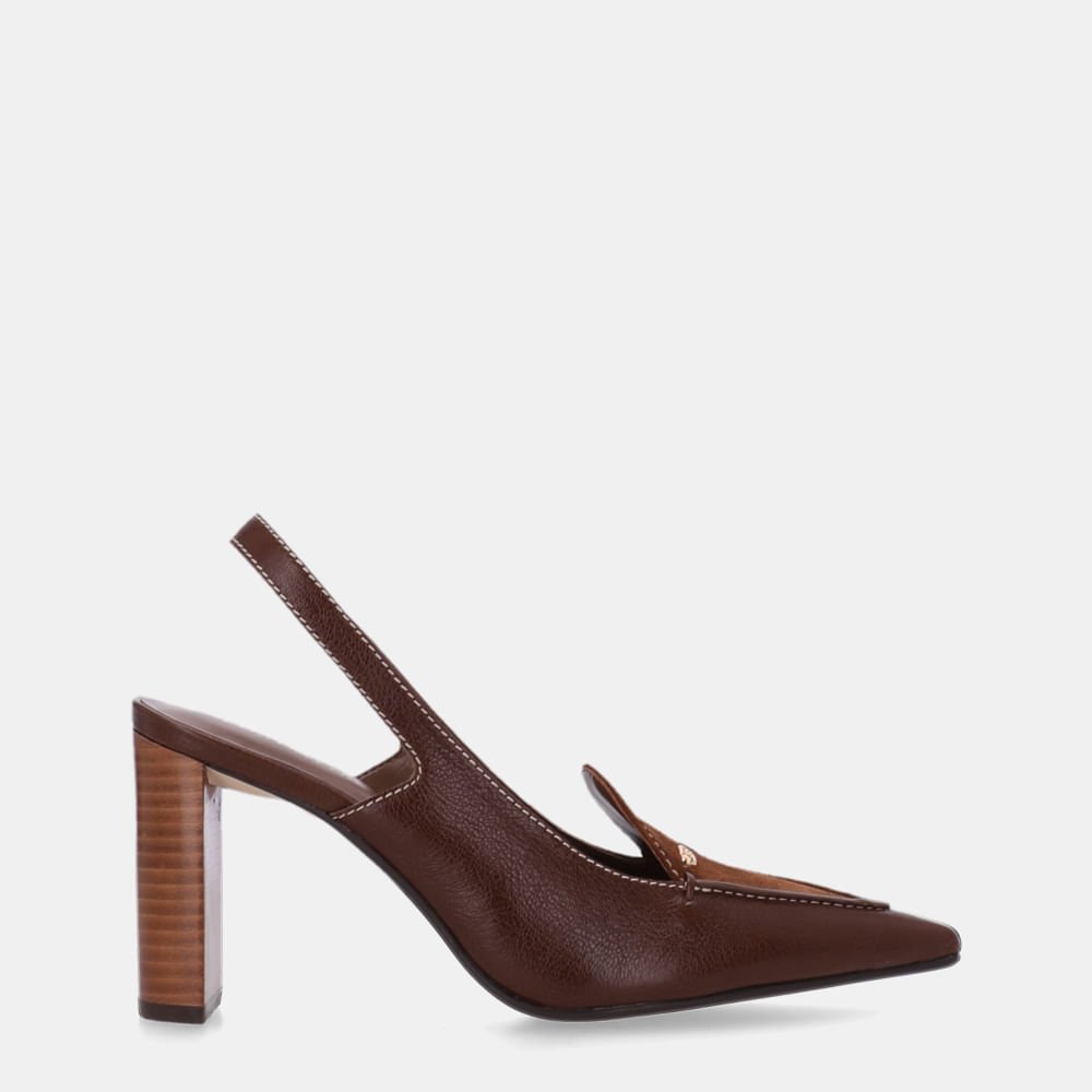 Slingback Camurça Trufa - 80230058