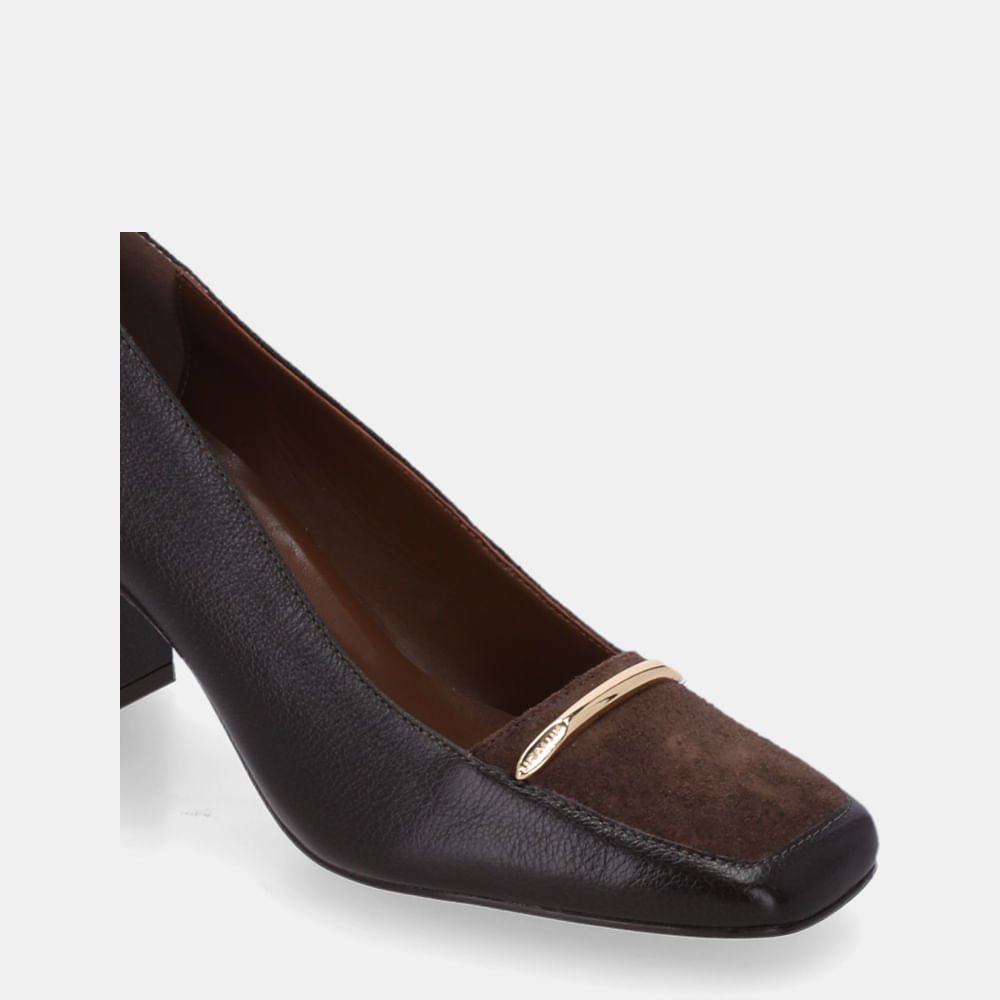 Scarpin Atacama Cacau E Camurça Cacau - 60990004 Cacau 5