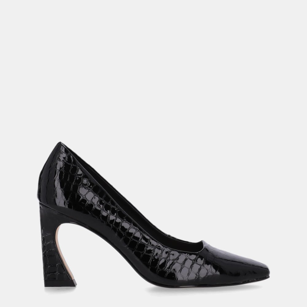 Scarpin Alligator Preto - 81100002