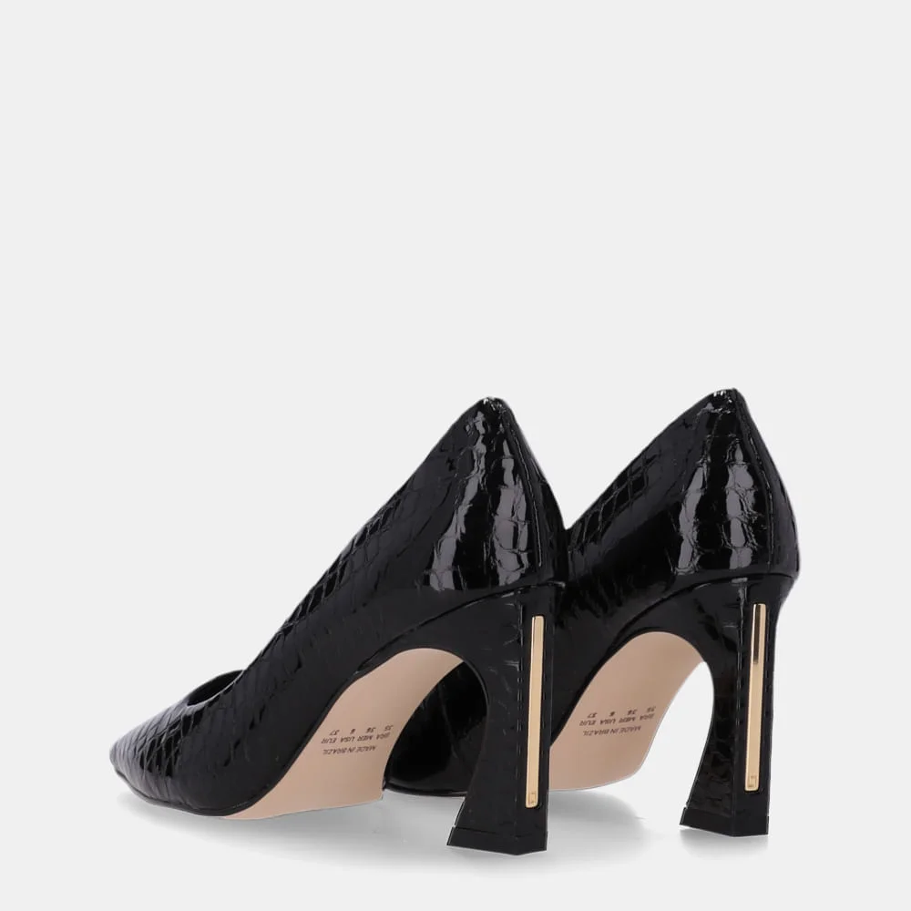 Scarpin Alligator Preto - 81100002 Preto 4