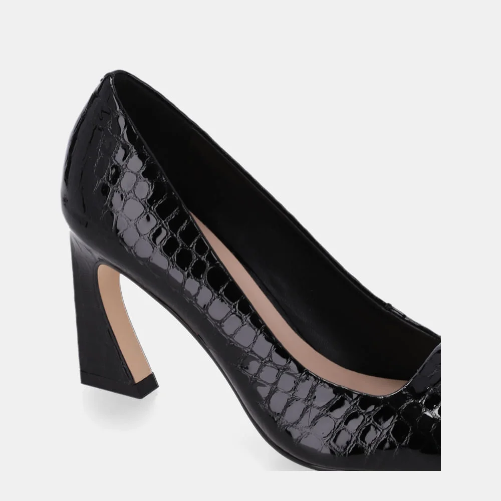 Scarpin Alligator Preto - 81100002 Preto 5