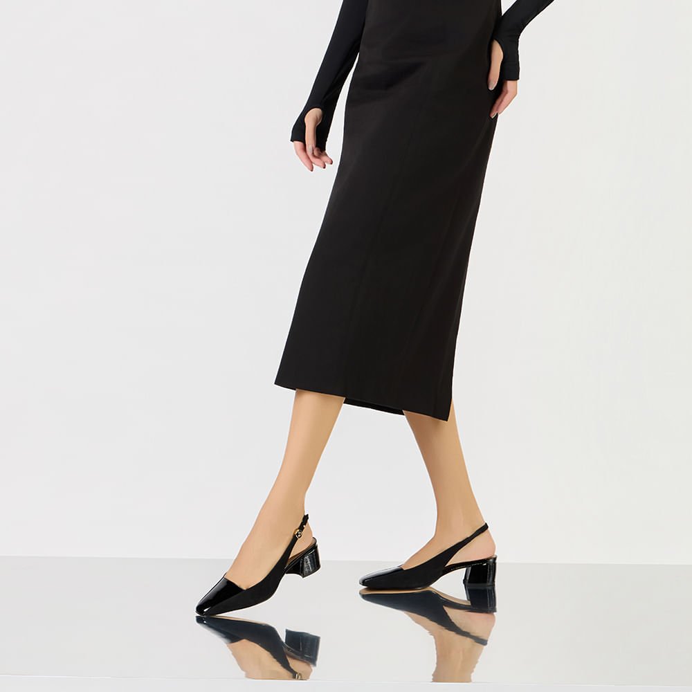 Slingback Verona Preto - 81080004 Preto 2