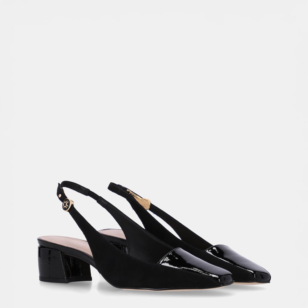Slingback Verona Preto - 81080004 Preto 3