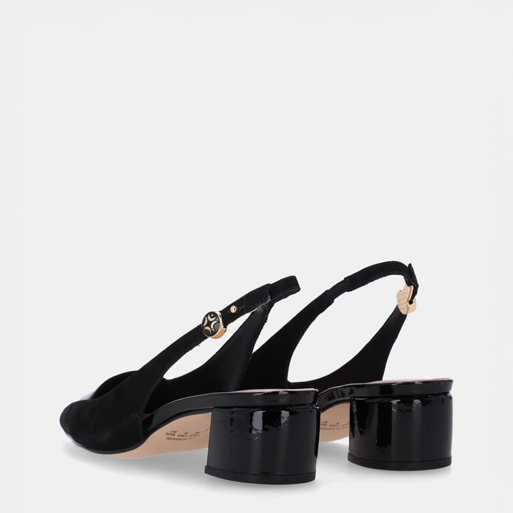 Slingback Verona Preto - 81080004 Preto 4