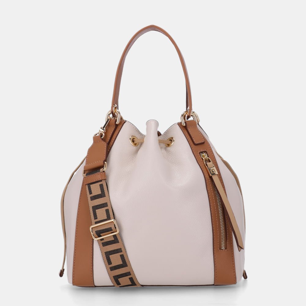 Bolsa Kiara Bucket Grande New Ridge Panna - 10006643