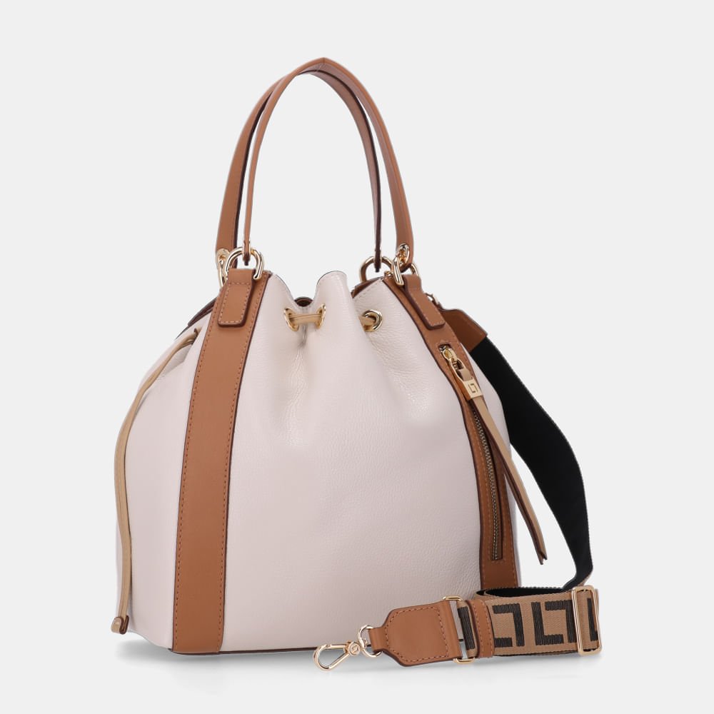 Bolsa Kiara Bucket Grande New Ridge Panna - 10006643 Panna 4
