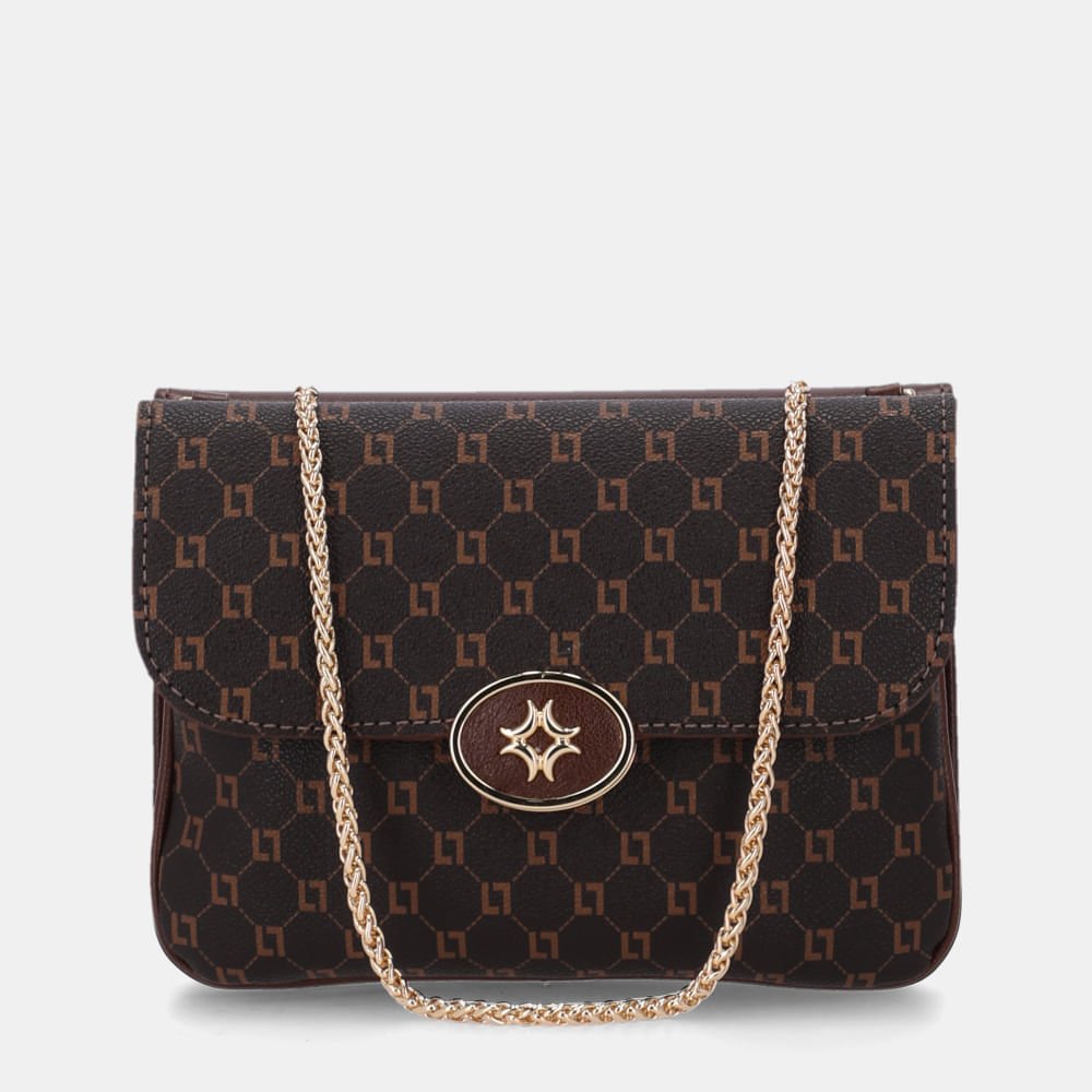 Bolsa Satchel Pequena Monograma Ll Mocca - 2000887