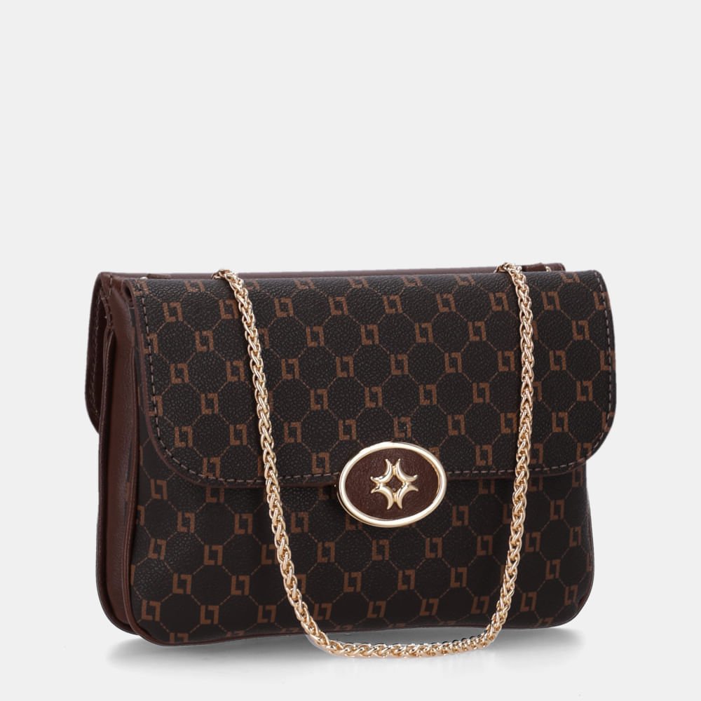 Bolsa Satchel Pequena Monograma Ll Mocca - 2000887 Mocca 4
