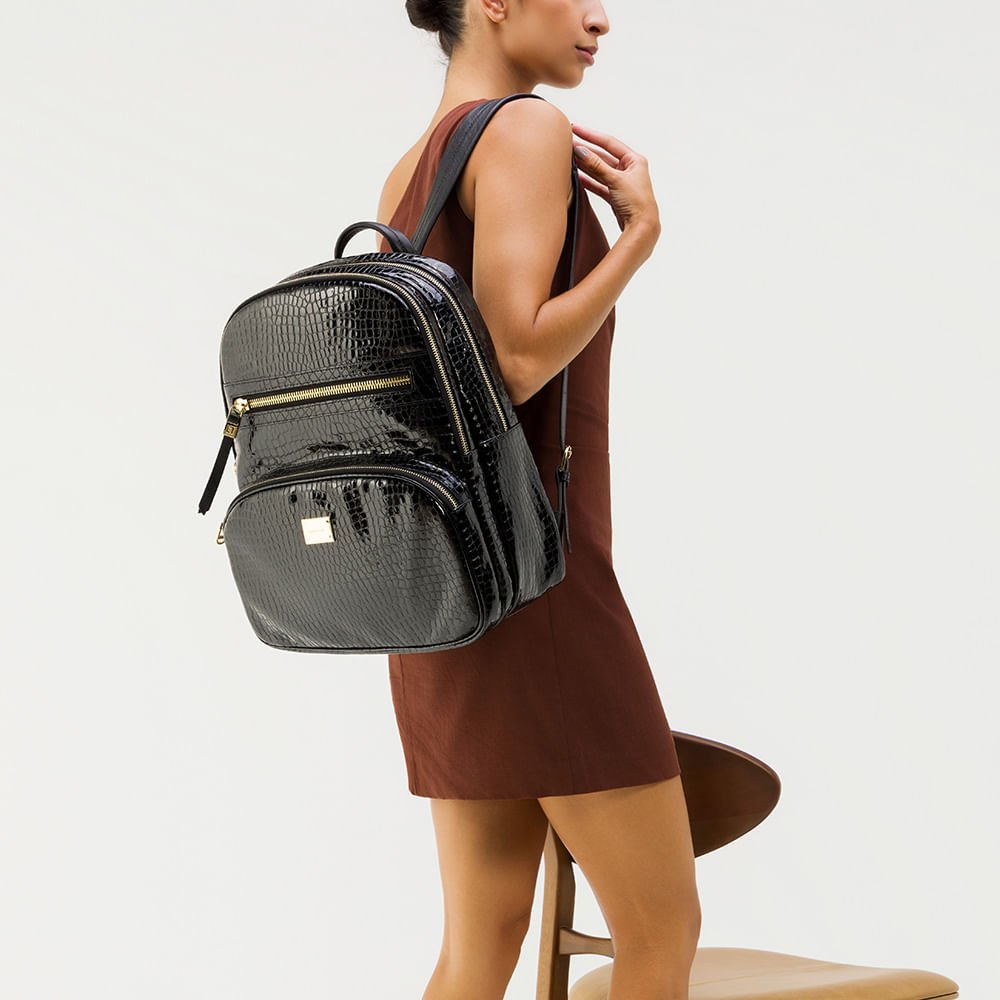 Mochila Grande Alligator Preto - 10004924 Preto 2