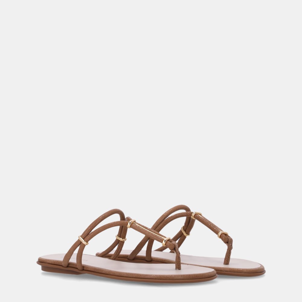 Chinelo Couro Arenito Ginger - 52210075 Ginger 2
