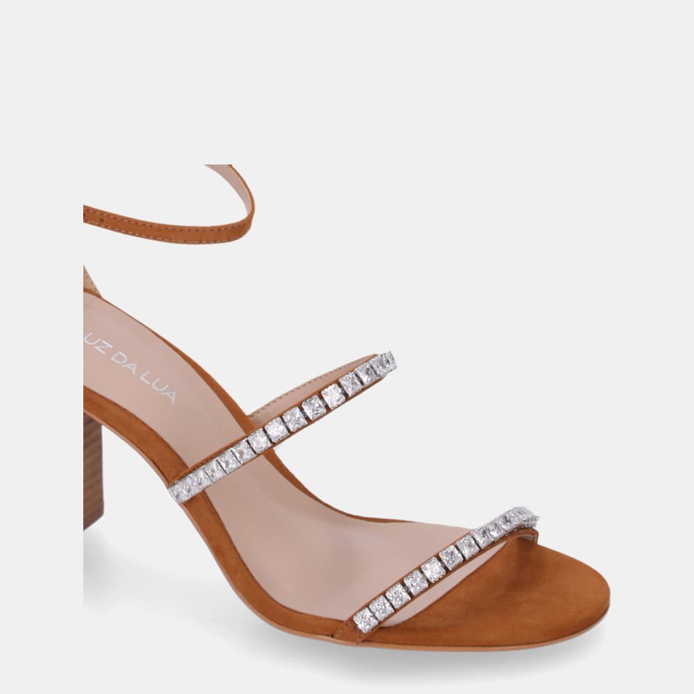 Sandália Salto Bison Caramelo - 80380041 Caramelo 5
