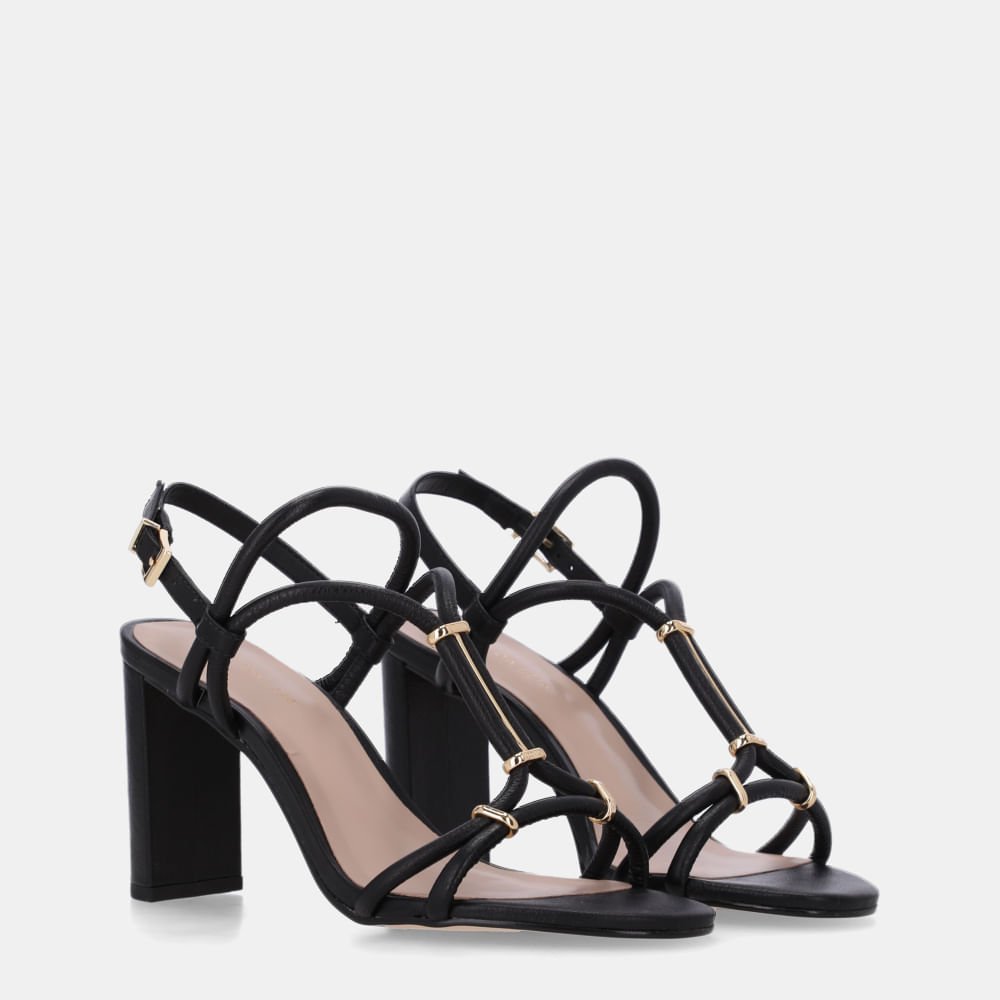 Sandália Salto Saara Preto - 80380043 Preto 2